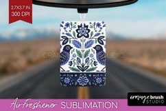 Folk Flowers Air Freshener PNG - Floral Folk PNG Sublimation Product Image 1
