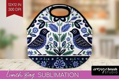 Folk Flowers Lunch Bag - Floral Folk Lunch Bug PNG Product Image 1