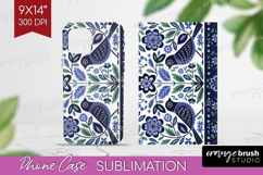 Folk Flowers Phone Case PNG - Floral Folk Case PNG Product Image 1