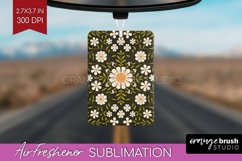 Folk Flowers Air Freshener PNG - Floral Folk PNG Sublimation Product Image 1