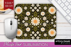 Folk Flowers Mouse Pad Sublimation - Floral Folk Mousepad Product Image 1