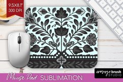 Folk Flowers Mouse Pad Sublimation - Floral Folk Mousepad Product Image 1