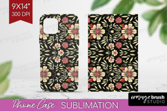 Folk Flowers Phone Case PNG - Floral Folk Case PNG Product Image 1