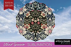 Folk Flowers Wind Spinner Sublimation PNG - Floral Folk Product Image 1