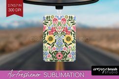 Folk Flowers Air Freshener PNG - Floral Folk PNG Sublimation Product Image 1