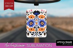 Folk Flowers Air Freshener PNG - Floral Folk PNG Sublimation Product Image 1