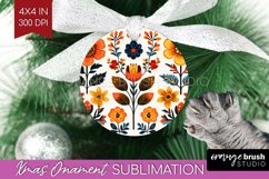 Folk Flowers Ornament PNG - Floral Folk PNG Sublimation Product Image 1