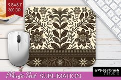 Folk Flowers Mouse Pad Sublimation - Floral Folk Mousepad Product Image 1