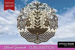 Folk Flowers Wind Spinner Sublimation PNG - Floral Folk Product Image 1
