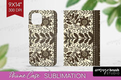 Folk Flowers Phone Case PNG - Floral Folk Case PNG Product Image 1