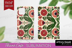 Folk Flowers Phone Case PNG - Floral Folk Case PNG Product Image 1