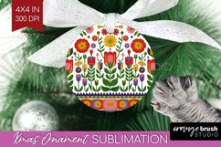 Folk Flowers Ornament PNG - Floral Folk PNG Sublimation Product Image 1