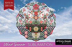 Folk Flowers Wind Spinner Sublimation PNG - Floral Folk Product Image 1