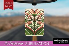 Folk Flowers Air Freshener PNG - Floral Folk PNG Sublimation Product Image 1