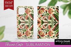 Folk Flowers Phone Case PNG - Floral Folk Case PNG Product Image 1