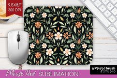 Folk Flowers Mouse Pad Sublimation - Floral Folk Mousepad Product Image 1
