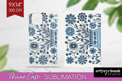 Folk Flowers Phone Case PNG - Floral Folk Case PNG Product Image 1