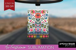 Folk Flowers Air Freshener PNG - Floral Folk PNG Sublimation Product Image 1