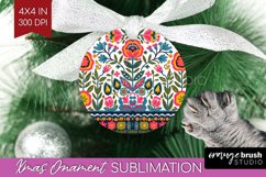 Folk Flowers Ornament PNG - Floral Folk PNG Sublimation Product Image 1