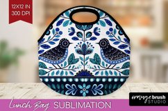 Folk Flowers Lunch Bag - Floral Folk Lunch Bug PNG Product Image 1