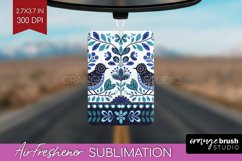 Folk Flowers Air Freshener PNG - Floral Folk PNG Sublimation Product Image 1
