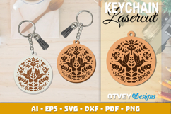 Folk Art Keychain Lasercut BUNDLES 12 DESIGNS Product Image 4