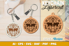 Folk Art Keychain Lasercut BUNDLES 12 DESIGNS Product Image 6