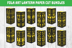 Folk Art Lantern Paper Cut Files BUNDLES Product Image 1