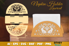 Folk Art Napkin Holder Lasercut Product Image 1