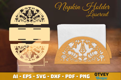 Folk Art Napkin Holder Lasercut Product Image 1