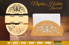 Folk Art Napkin Holder Lasercut Product Image 1