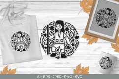 Folk Art Girl SVG File Product Image 1