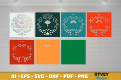 Rabbit Folk Art Scandinavian 3D Shadow Box Layered Papercut Product Image 2