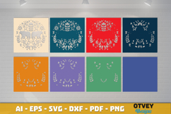 Bear Folk Art Scandinavian 3D Shadow Box Layered Papercut Product Image 3