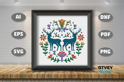 Folk Art Scandinavian 3D Shadow Box Layered Papercut BUNDLES Product Image 4