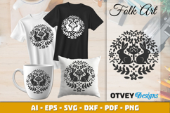 Folk Art Scandinavian SVG BUNDLES 12 DESIGNS Product Image 3