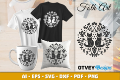 Folk Art Scandinavian SVG BUNDLES 12 DESIGNS Product Image 7