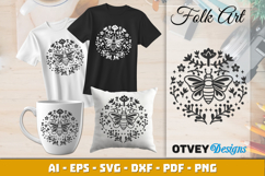 Folk Art Scandinavian SVG BUNDLES 12 DESIGNS Product Image 12