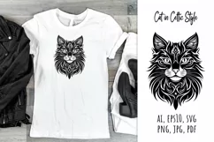 cat,  celtic,  style,  svg,  folk design, silhouette, laser cut, paper cut,  sublimation,  t-shirt design, mug design, tumbler design, pillow design, can glass, stamp, stencil, pet, craft,