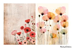 Shabby Floral Fantasy Backgrounds, Vintage Digital Papers Product Image 2