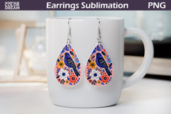 Folk Bird And Butterfly Floral Teardrop Earrings Bundle Product Image 4