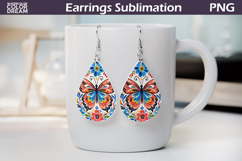 Folk Bird And Butterfly Floral Teardrop Earrings Bundle Product Image 29