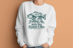 Fishers of Men SVG - Christian Fishing PNG - Matthew 4 19 Product Image 2