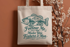 Fishers of Men SVG - Christian Fishing PNG - Matthew 4 19 Product Image 3
