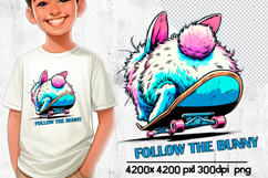 Follow the bunny sublimation design Product Image 1