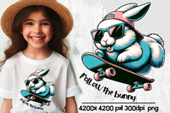 Follow the bunny sublimation design Product Image 1
