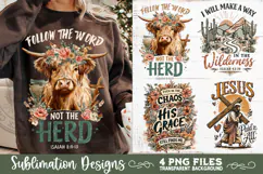 Christian Sublimation PNG Faith Sublimation 4 Designs Product Image 1