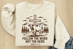 Follow The Word Not The Herd SVG PNG, Bible verse SVG Product Image 4
