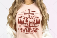 Follow The Word Not The Herd SVG PNG, Bible verse SVG Product Image 5