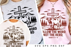 Follow The Word Not The Herd SVG PNG, Bible verse SVG Product Image 2